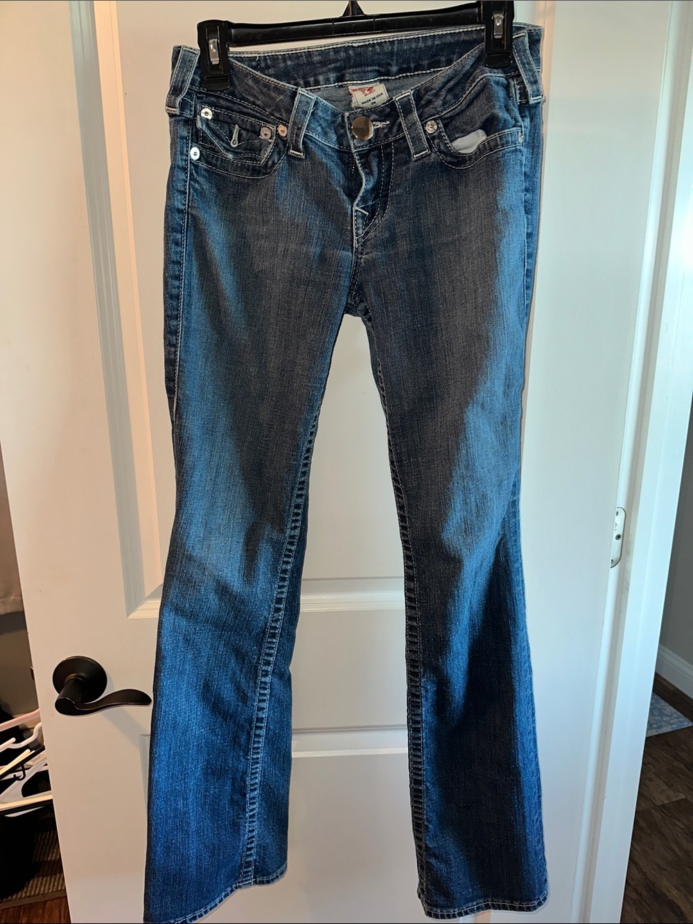 True Religion Dark Indigo Flare Jeans